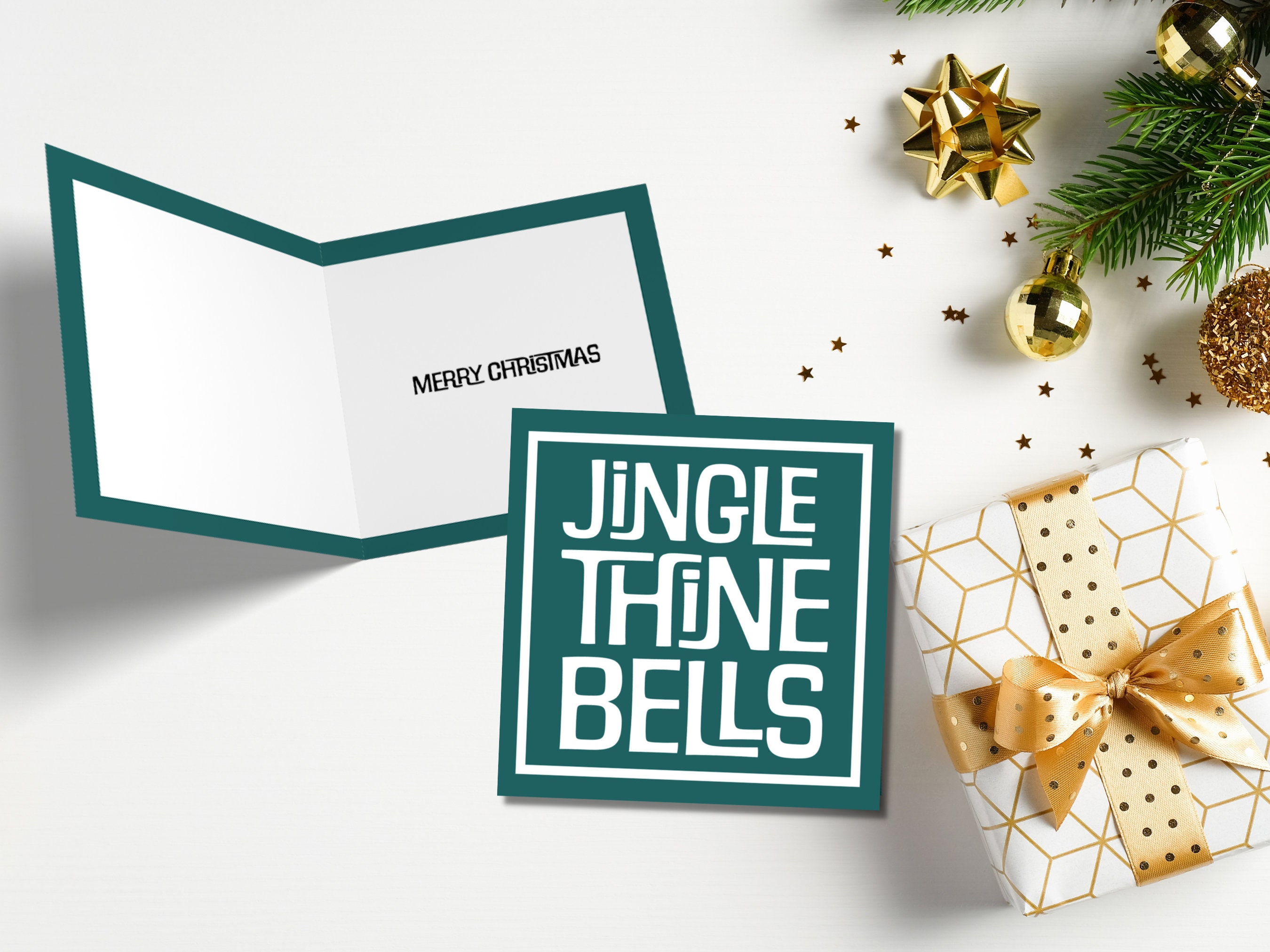 Cheeky Christmas Card Messages "Jingle Thine Bells" Medieval Old English Speak Red or Green Greetings Card Friends Tongue in Cheek Xmas 2022 - View 2