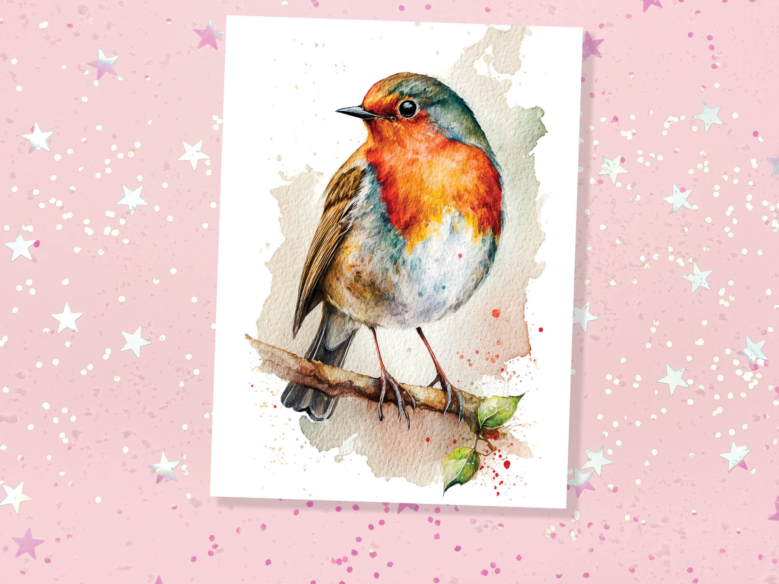 Robin Card Thinking of You British Wildlife Notelets Thanks Bird Sympathy Sorry for Your Loss Condolence Red Breast Loved Ones Are Near - View 6