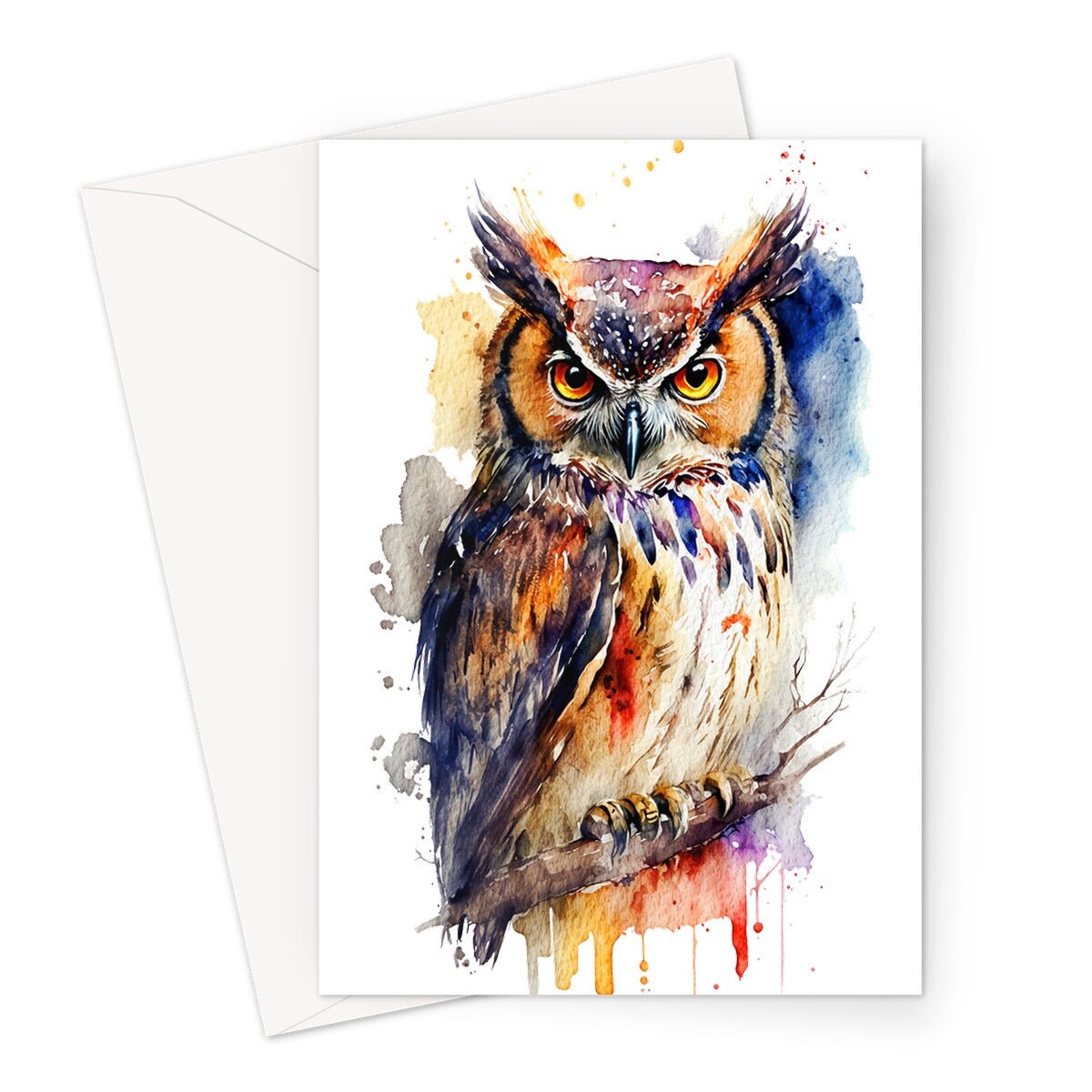 Owl Good Luck Card Birthday Graduation Well Done Exams School Leaving New Job Congratulations Dark Academia Thinking of You Greetings Cards - View 2