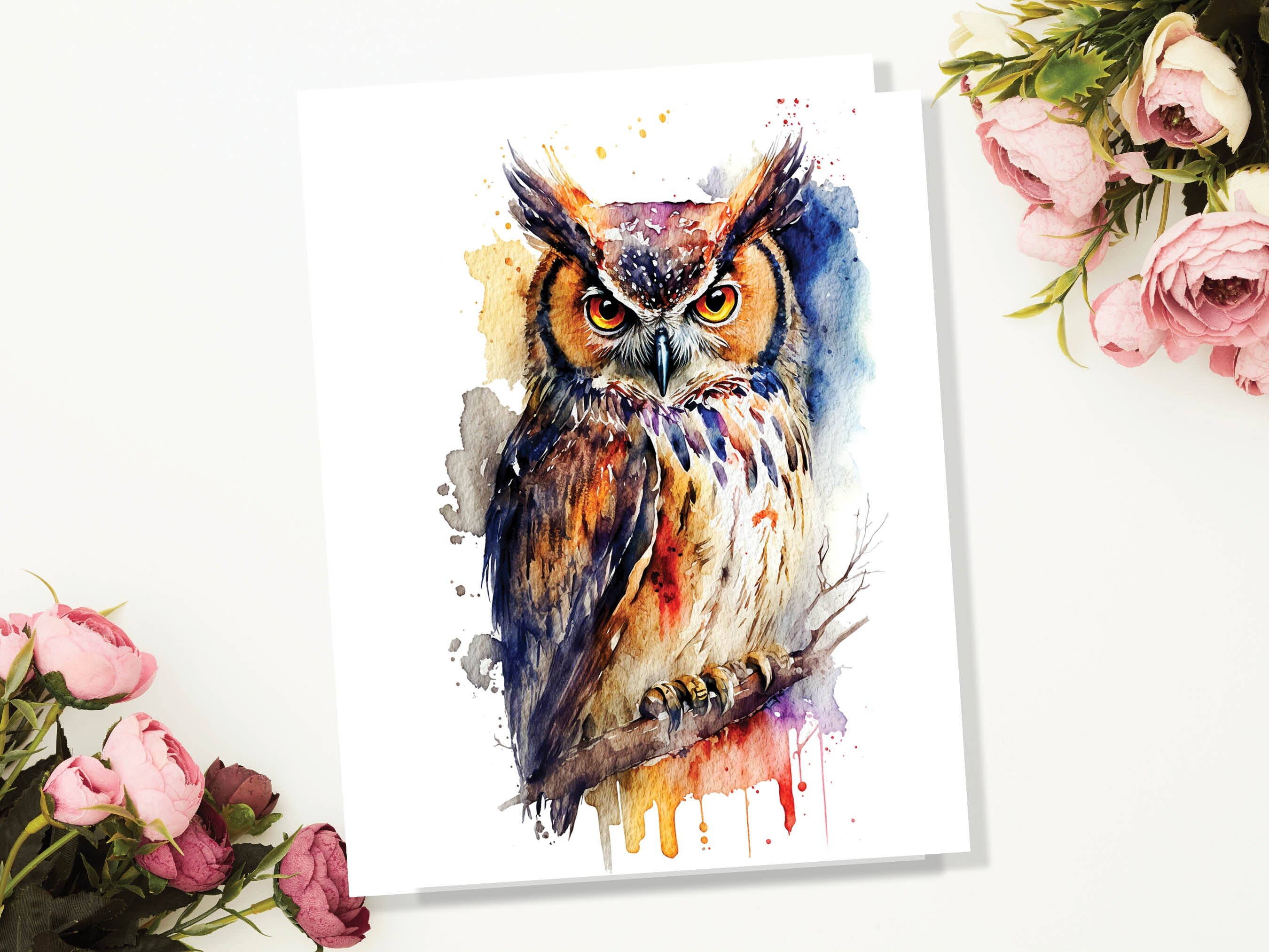 Owl Good Luck Card Birthday Graduation Well Done Exams School Leaving New Job Congratulations Dark Academia Thinking of You Greetings Cards - View 4