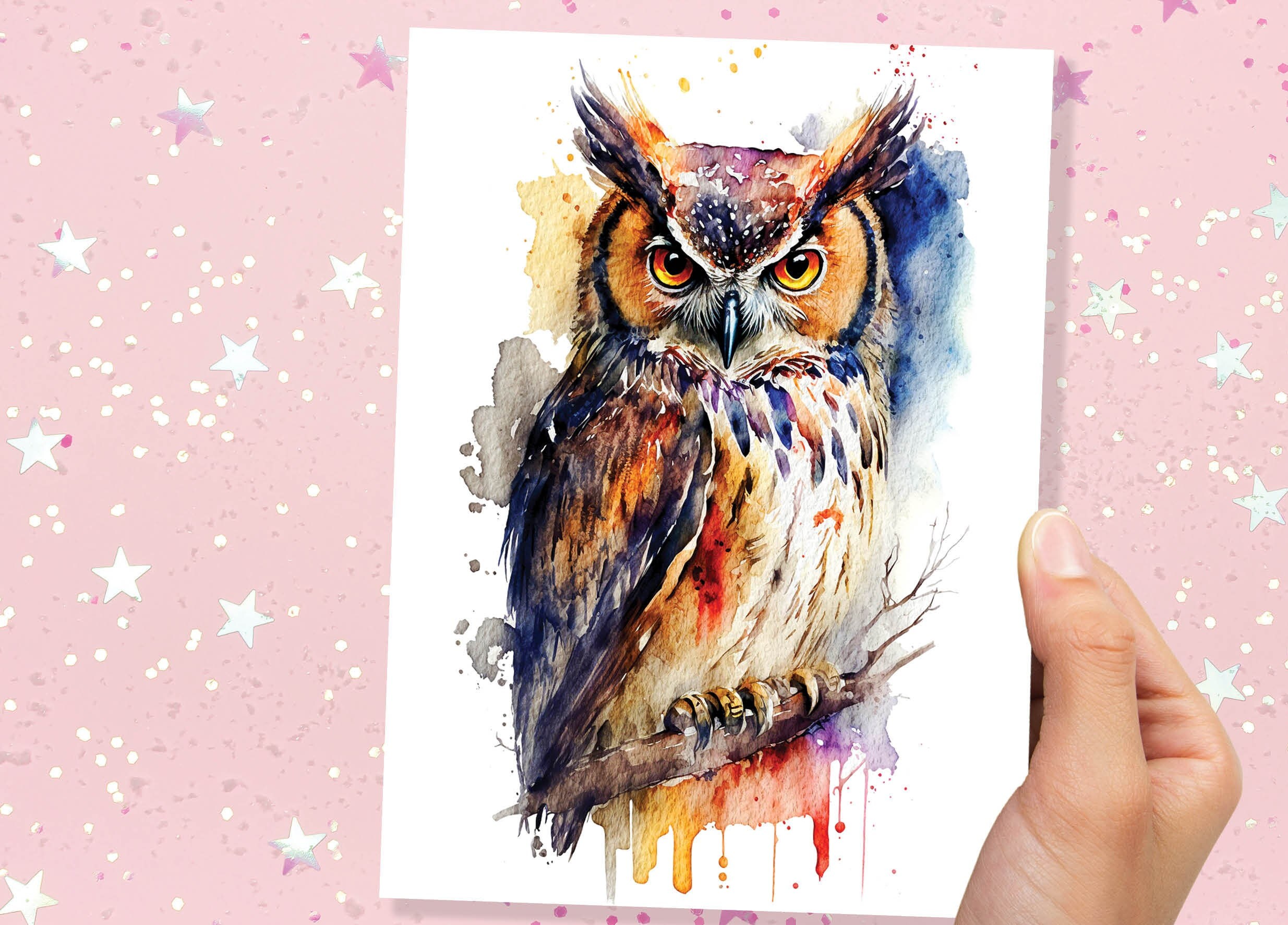 Owl Good Luck Card Birthday Graduation Well Done Exams School Leaving New Job Congratulations Dark Academia Thinking of You Greetings Cards - View 6