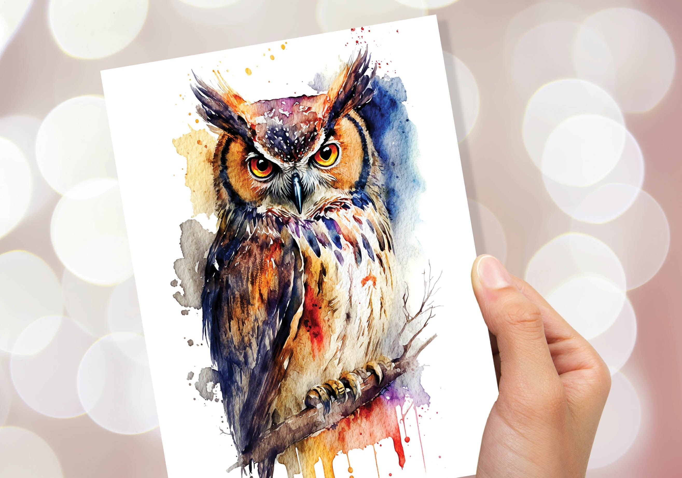 Owl Good Luck Card Birthday Graduation Well Done Exams School Leaving New Job Congratulations Dark Academia Thinking of You Greetings Cards - View 9