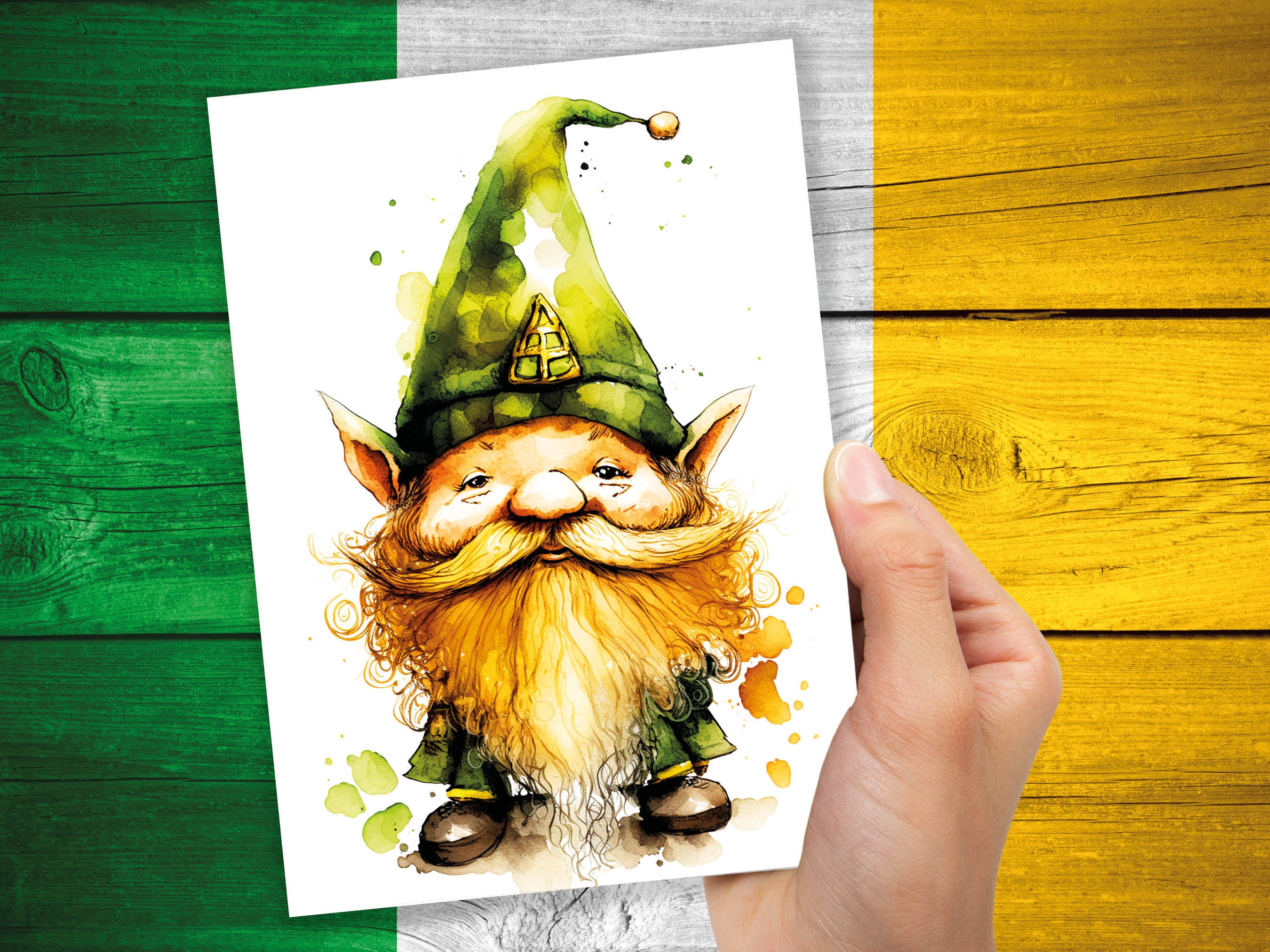 Cute Lucky Leprechaun Greeting Card Good Luck Happy St Patricks Day Irish Friend Ireland Themed Card Funny Celtic Gnome for Family & Friends - View 9