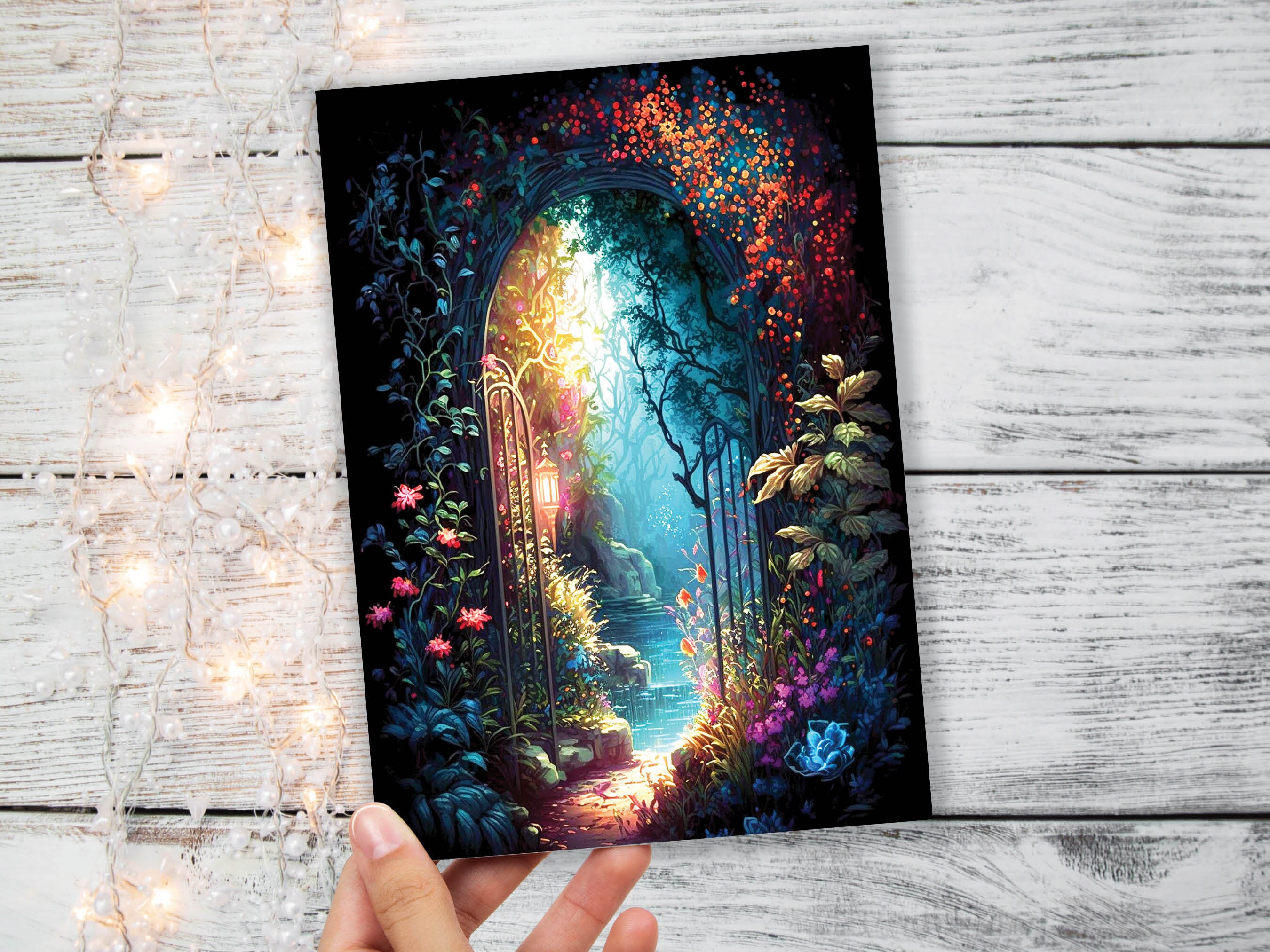 Magical Mystical Garden Scene Greeting Card - View 4