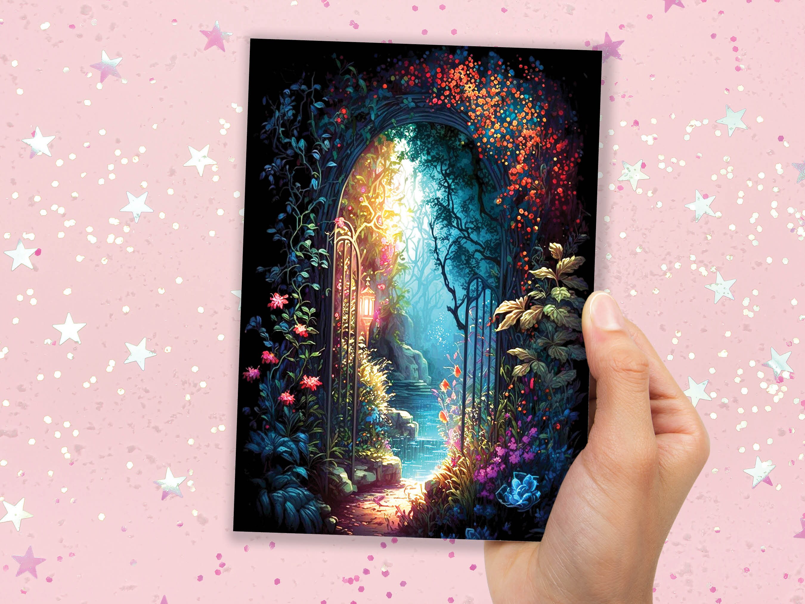 Magical Mystical Garden Scene Greeting Card - View 5