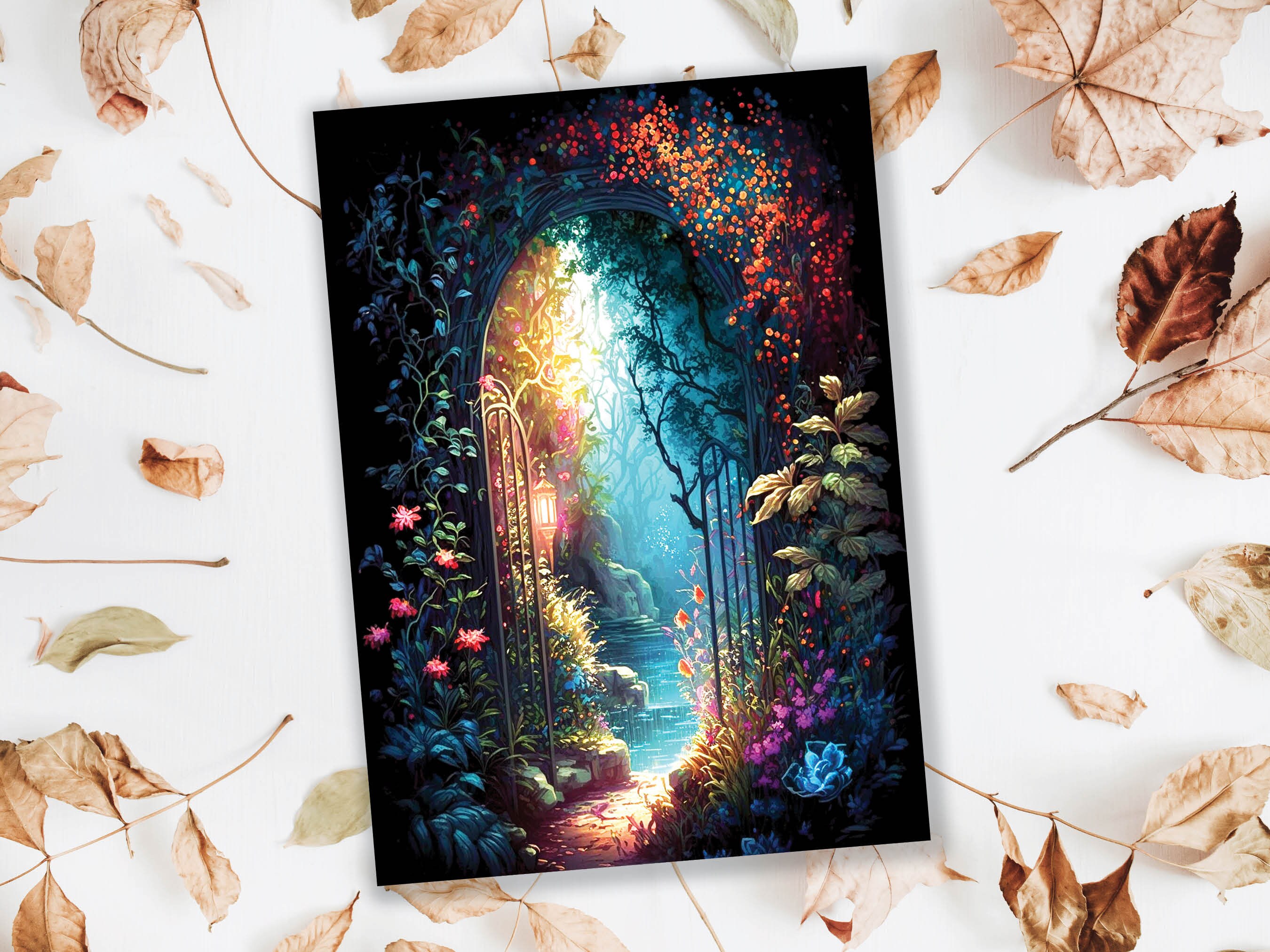 Magical Mystical Garden Scene Greeting Card - View 7