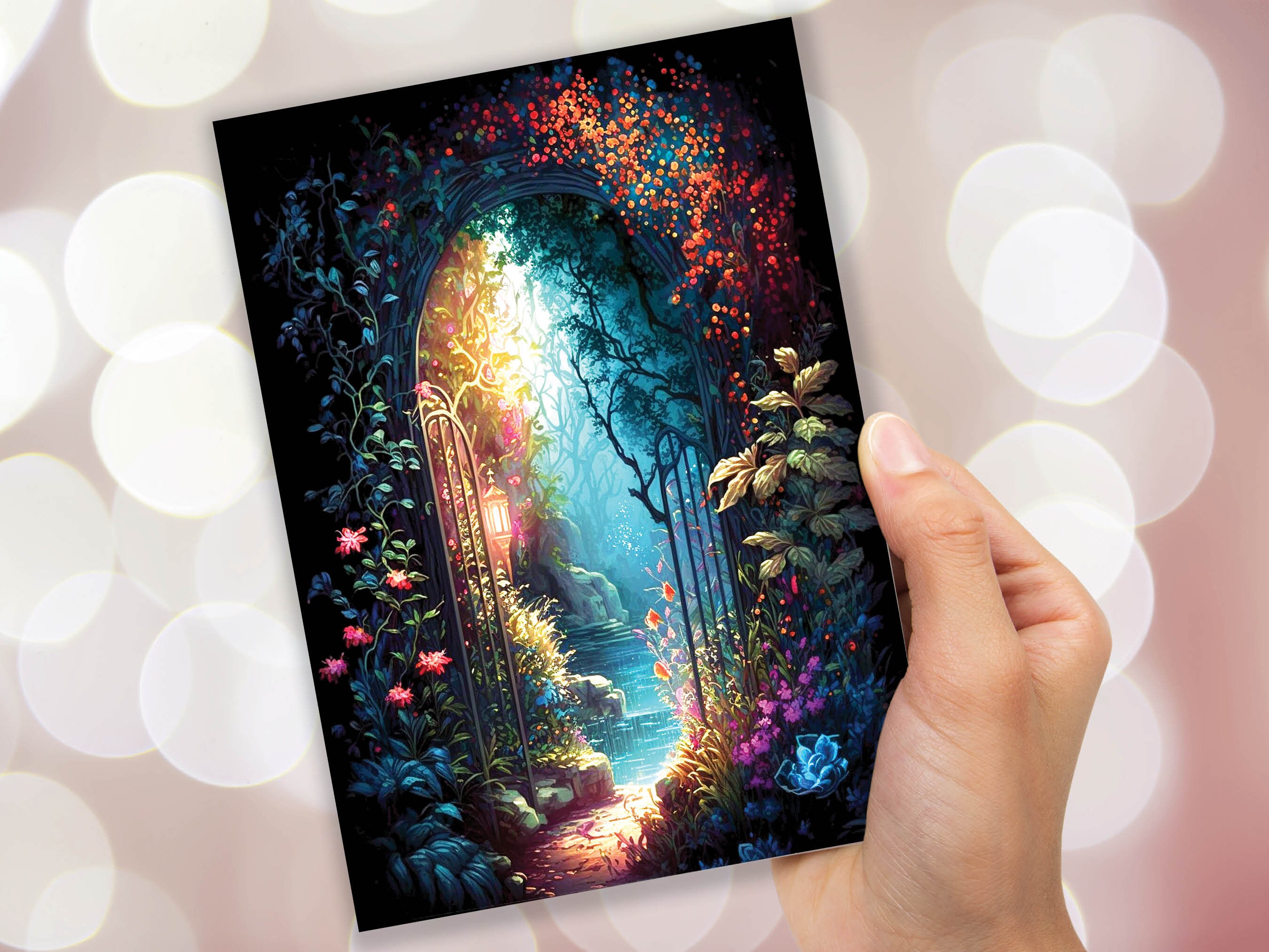 Magical Mystical Garden Scene Greeting Card - View 8