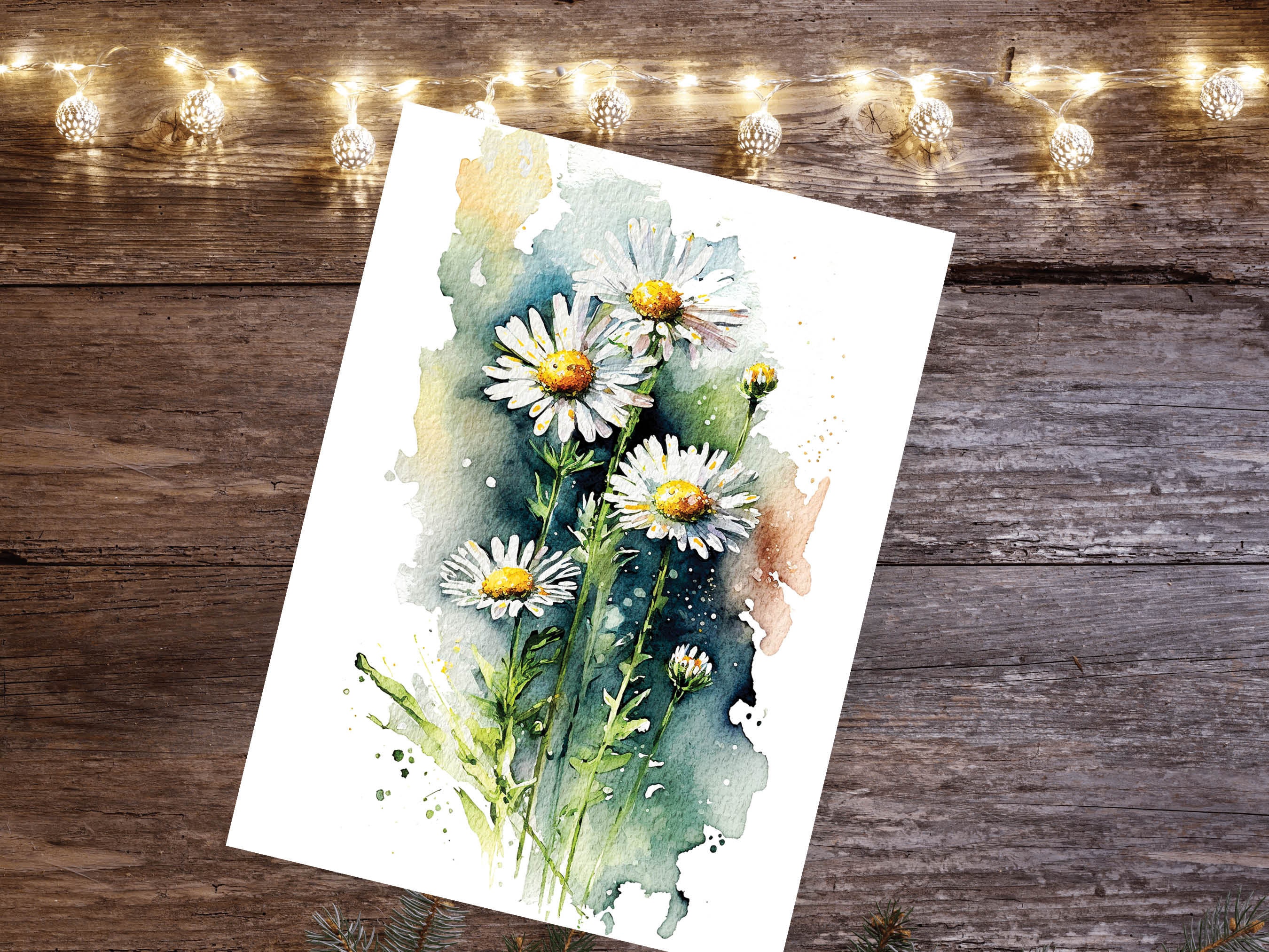 Daisy April Birthday Card Birth Flower Happy Mothers Day Greeting Cards Thinking of You New Baby Small Daisies Blank Note Notelets Thanks - View 10