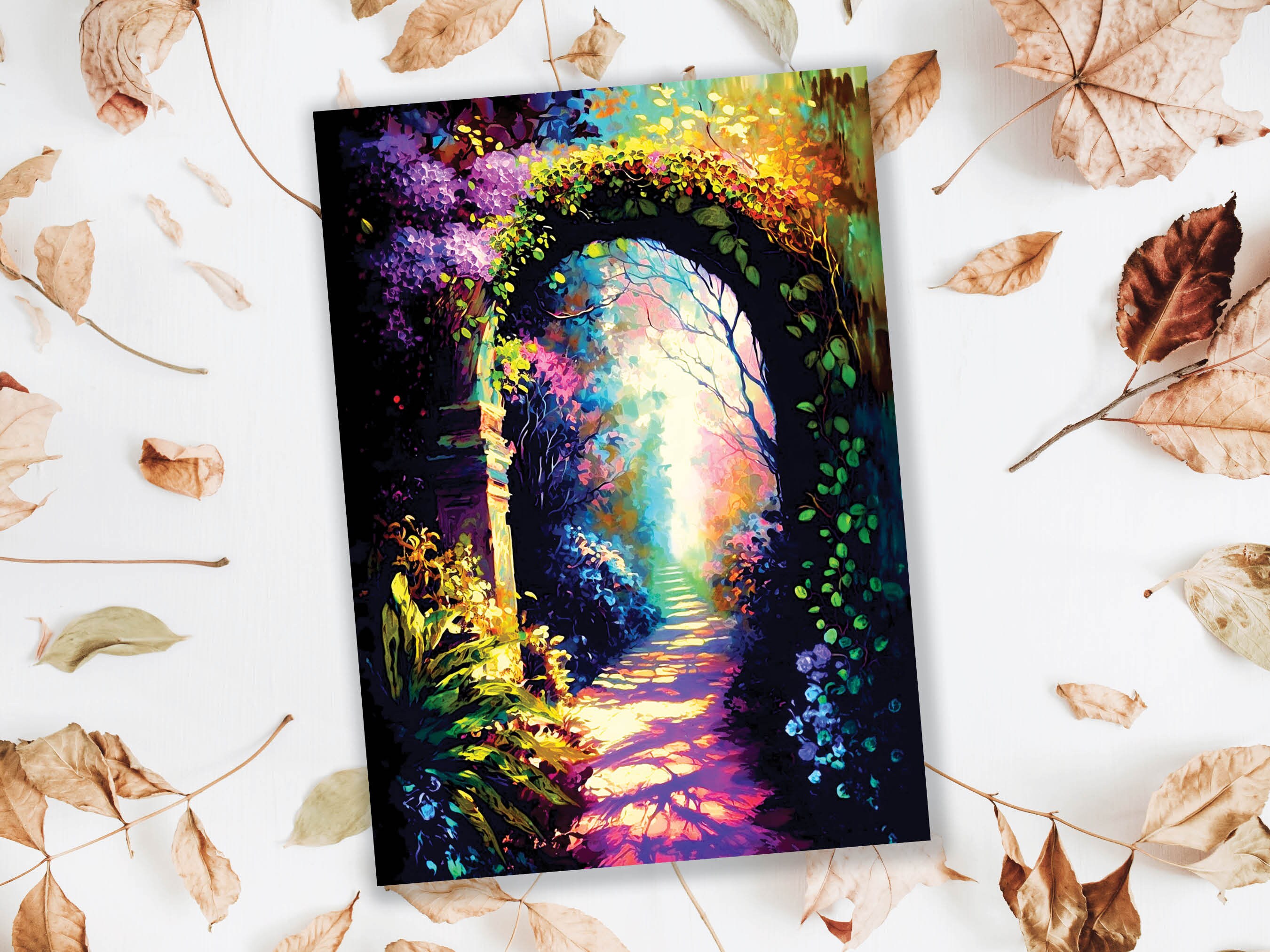 New Beginning Card Secret Garden New Life Moving Abroad Wanderlust Career Change University Gap Year Divorce Greetings Cards Notelets Notes - View 7