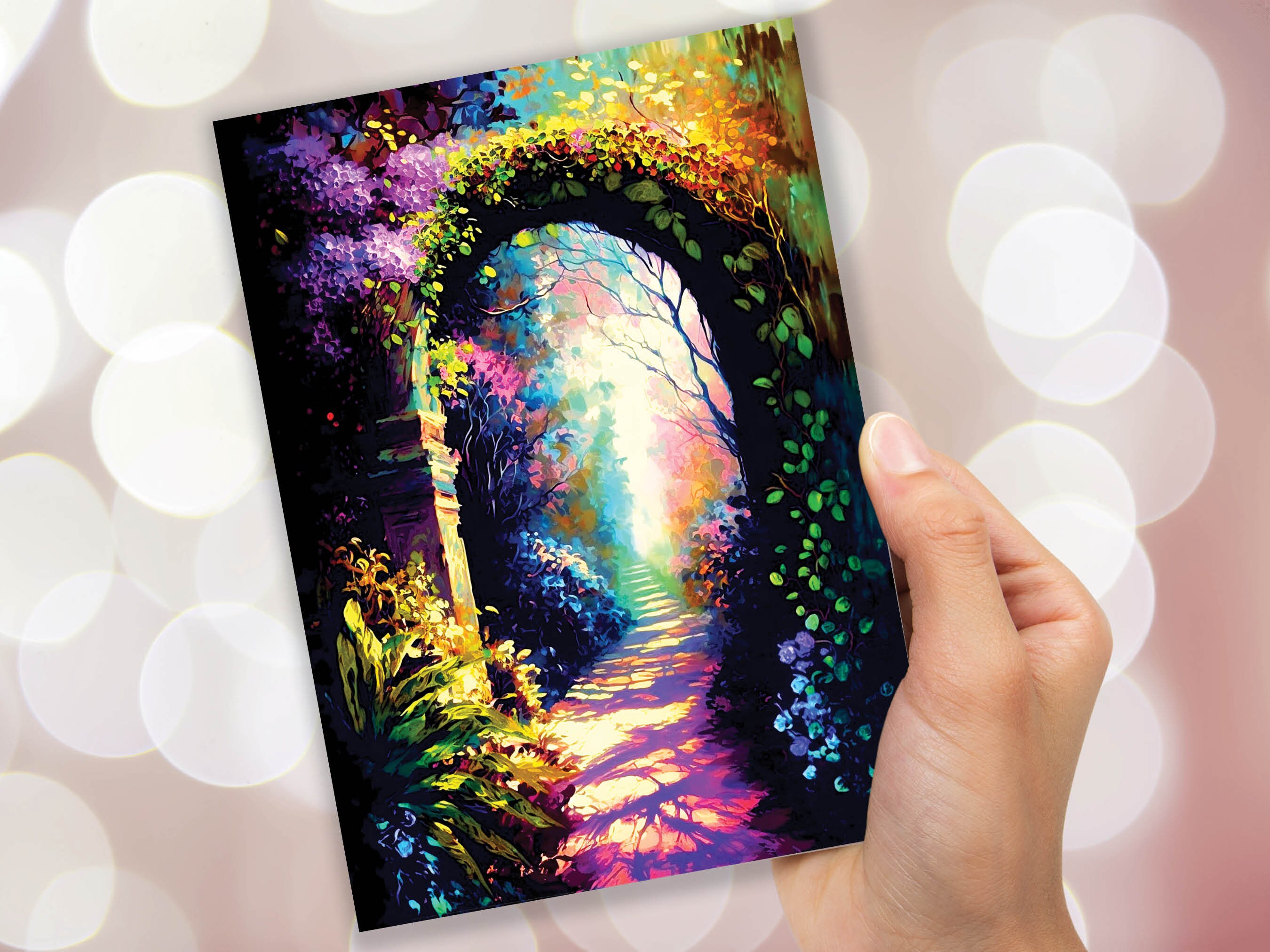 New Beginning Card Secret Garden New Life Moving Abroad Wanderlust Career Change University Gap Year Divorce Greetings Cards Notelets Notes - View 8