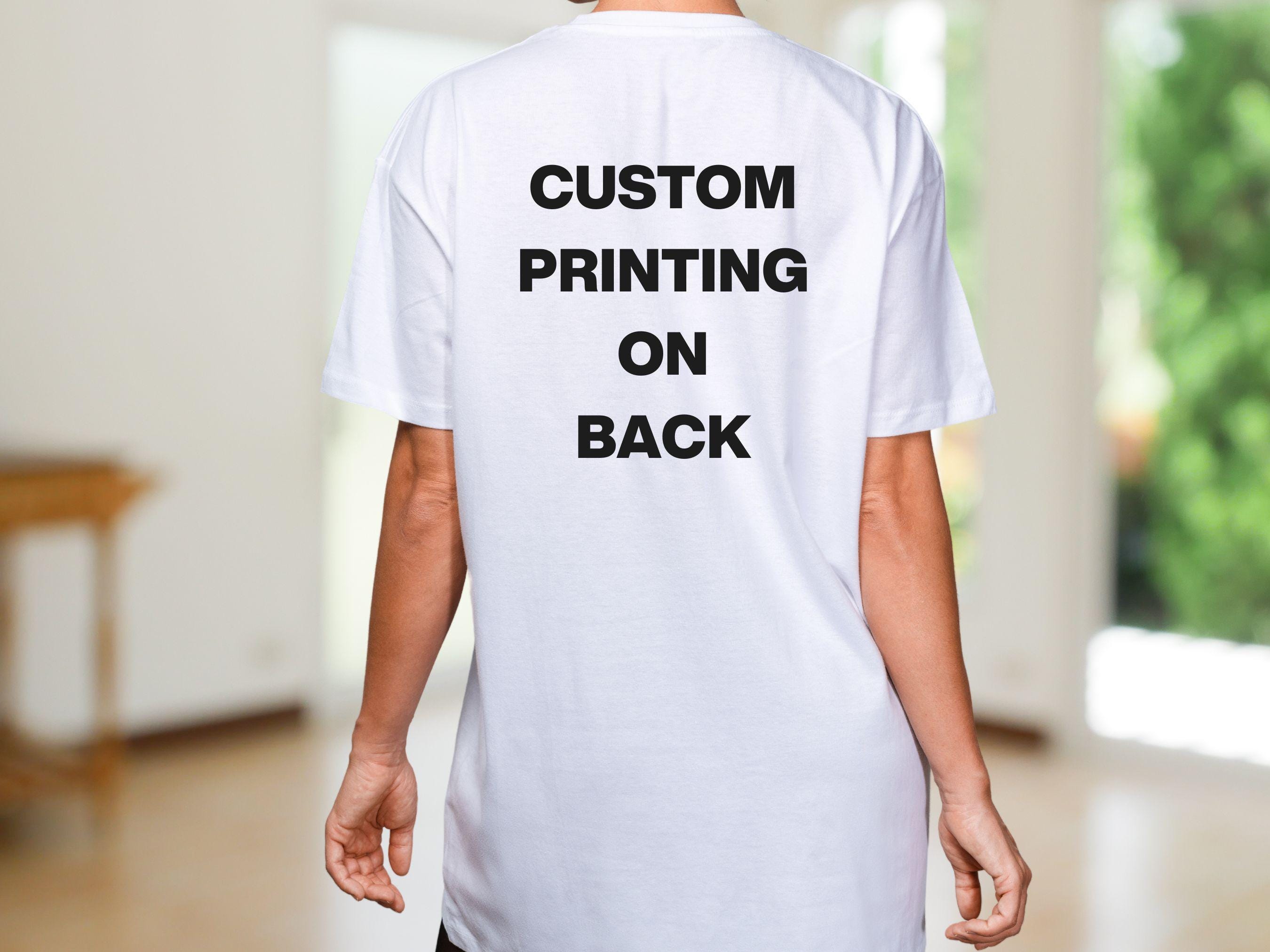 Print on Back Add-on for T-shirts