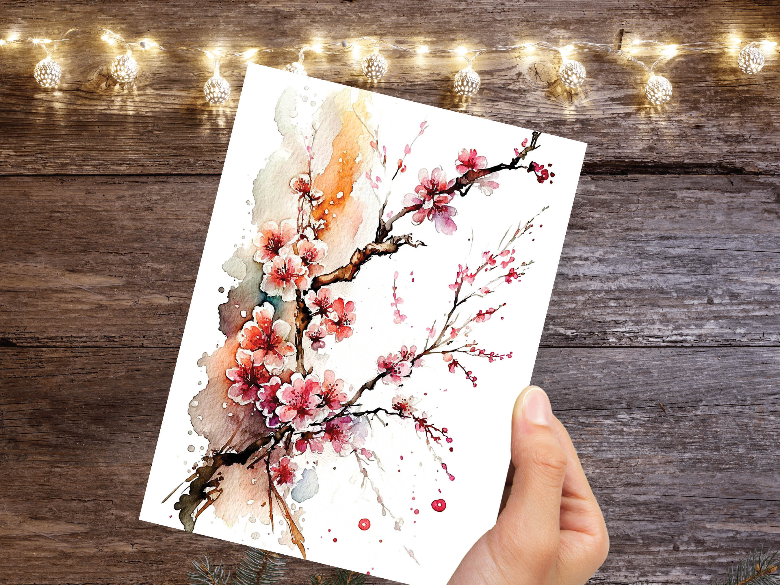 Japanese Cherry Blossom Card Pink Floral Flowers Mothering Sunday Happy Mothers Day Cards from Daughter Mum Birthday Cards BFF Greeting Card - View 9