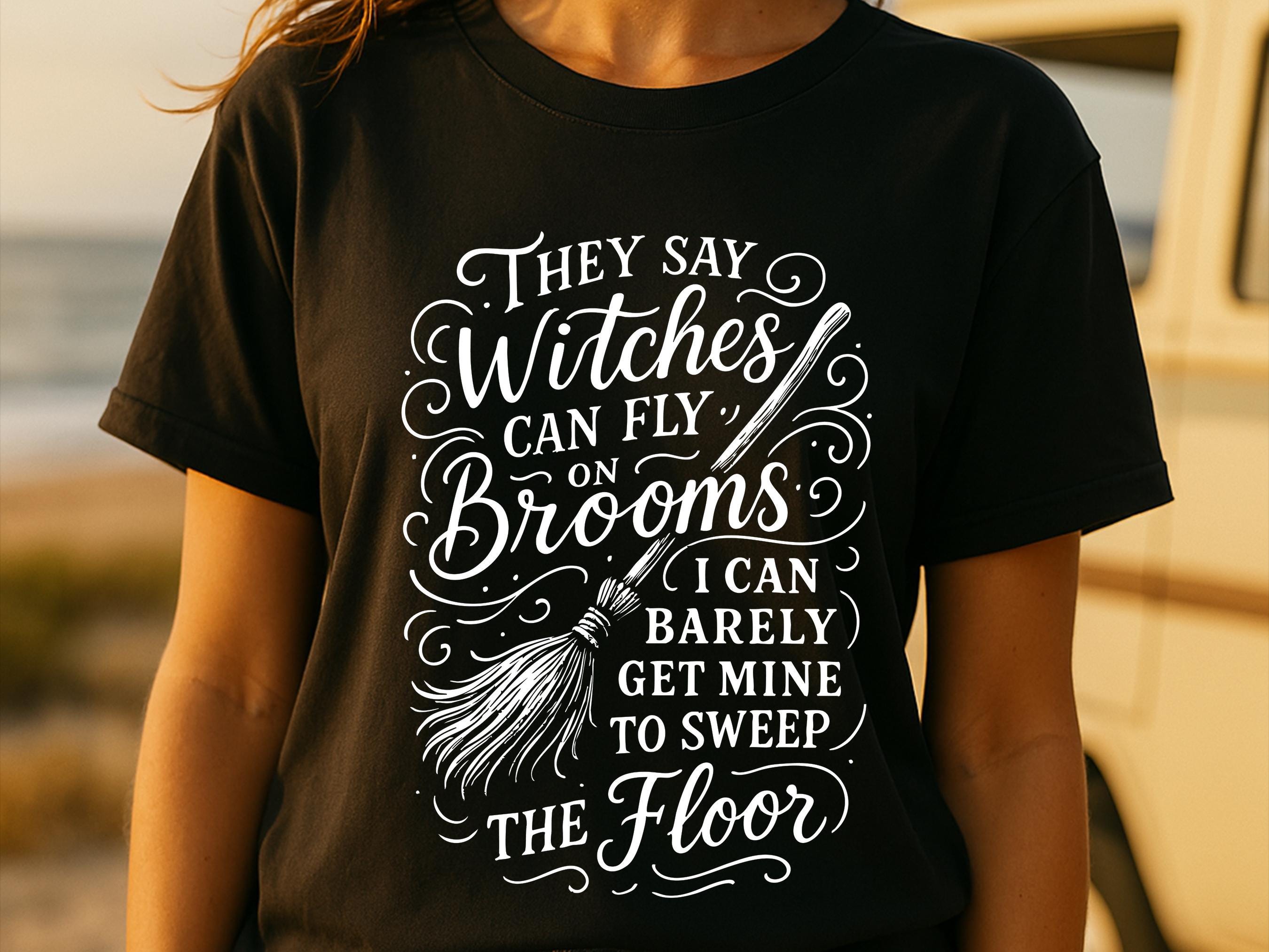 Funny Witch Shirt Women's Sarcastic Self Deprecating Humour Witchcore T-shirt Gift for Witchy Woman Gothic Halloween Alt Goth Clothing Tee