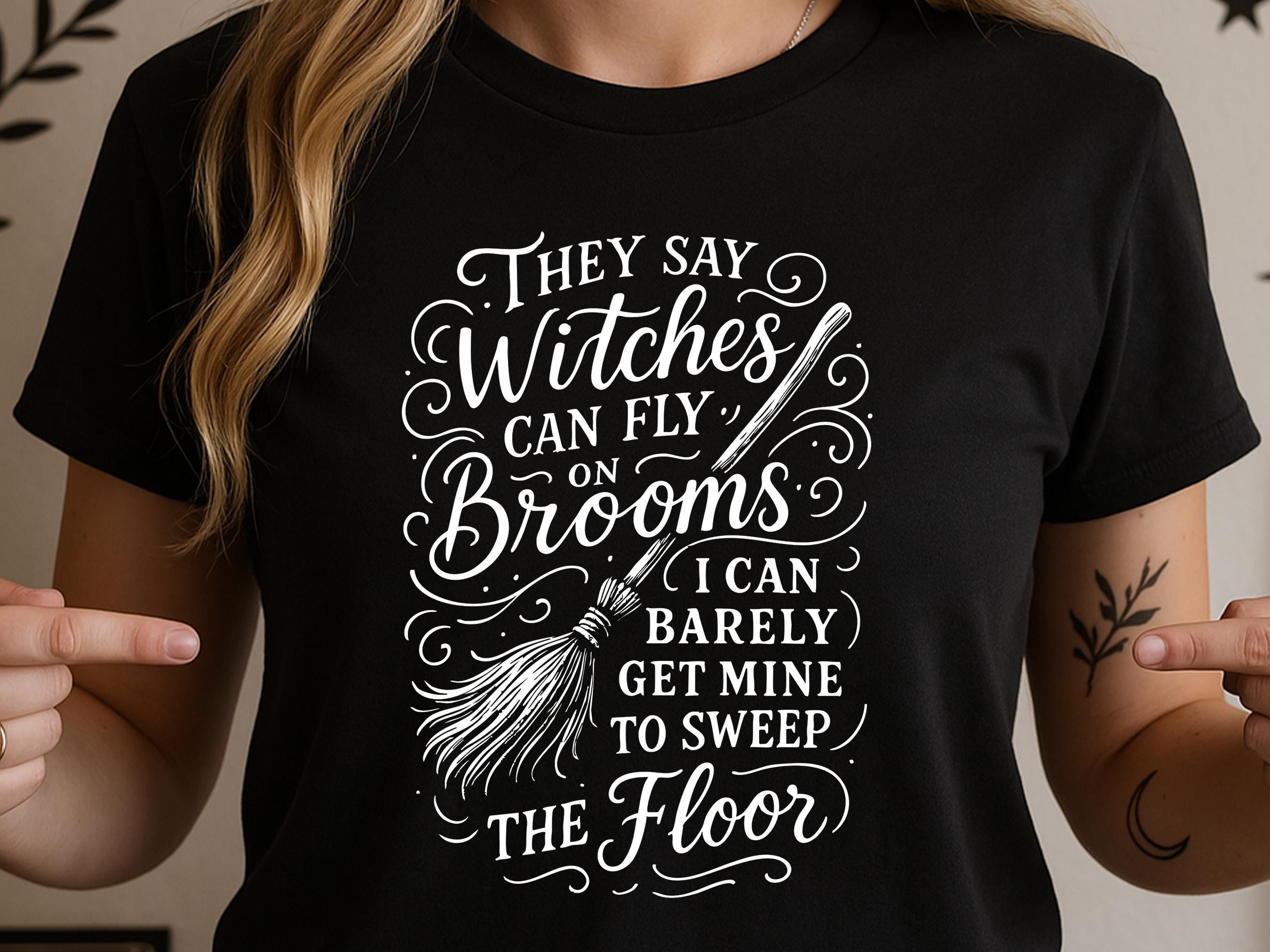 Funny Witch Shirt Women's Sarcastic Self Deprecating Humour Witchcore T-shirt Gift for Witchy Woman Gothic Halloween Alt Goth Clothing Tee - View 2